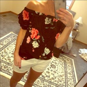 Flora, off the shoulder top